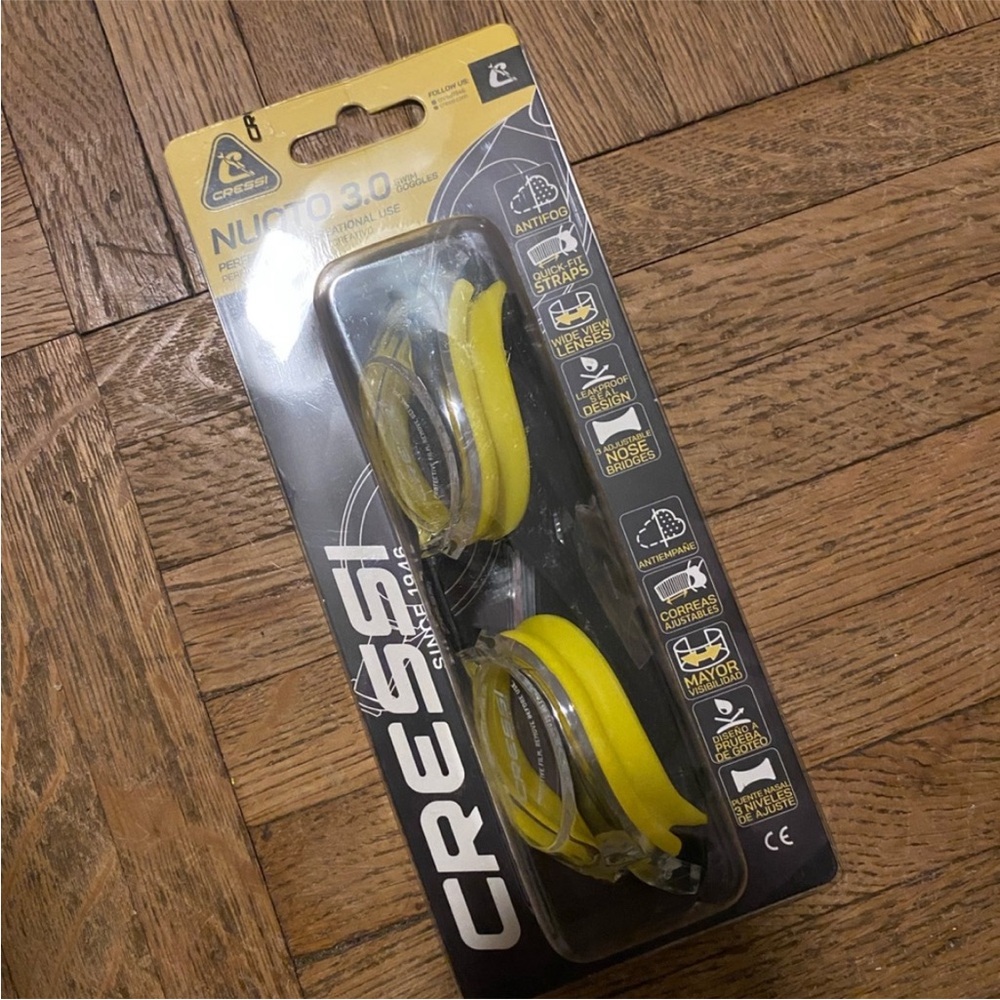 Cressi Yellow Swimming Goggles yellow goggles swim goggles